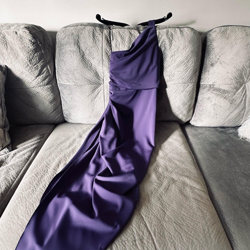 Nicole Bakti Purple One-Shoulder Prom/Bridal Dress